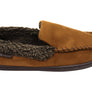 Dearfoam Mens Eli Microsuede Moccasin With Whipstitch Slippers