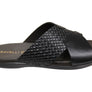 Savelli Henry Mens Comfortable Leather Slides Sandals Made In Brazil