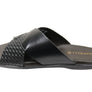 Savelli Henry Mens Comfortable Leather Slides Sandals Made In Brazil