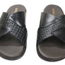 Savelli Henry Mens Comfortable Leather Slides Sandals Made In Brazil