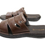 Savelli Kev Mens Comfortable Leather Slides Sandals Made In Brazil