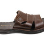 Savelli Kev Mens Comfortable Leather Slides Sandals Made In Brazil