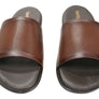 Savelli Pete Mens Comfortable Leather Slides Sandals Made In Brazil