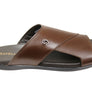 Savelli Banks Mens Comfortable Leather Slides Sandals Made In Brazil