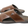 Savelli Banks Mens Comfortable Leather Slides Sandals Made In Brazil