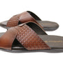 Savelli Henry Mens Comfortable Leather Slides Sandals Made In Brazil