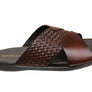 Savelli Henry Mens Comfortable Leather Slides Sandals Made In Brazil