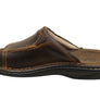 Slatters Tonga Mens Comfortable Leather Slides Sandals