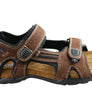 Slatters Broome II Mens Comfort Leather Sandals With Adjustable Straps