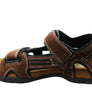Slatters Broome II Mens Comfort Leather Sandals With Adjustable Straps