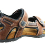 Slatters Broome II Mens Comfort Leather Sandals With Adjustable Straps