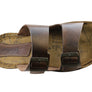Pegada Lancester Mens Leather Comfortable Slide Sandals Made In Brazil