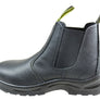 Munka Unisex Bull Slip On Comfortable Leather Steel Cap Boots