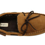 Dearfoams Mens Toby Microsuede Moccasin With Whipstitch & Tie Slippers