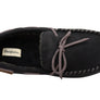 Dearfoams Mens Toby Microsuede Moccasin With Whipstitch & Tie Slippers