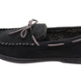 Dearfoams Mens Toby Microsuede Moccasin With Whipstitch & Tie Slippers