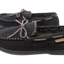 Dearfoams Mens Toby Microsuede Moccasin With Whipstitch & Tie Slippers