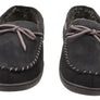 Dearfoams Mens Toby Microsuede Moccasin With Whipstitch & Tie Slippers