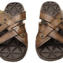 Pegada Carvo Mens Comfortable Leather Slides Sandals Made In Brazil