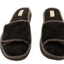 Dearfoams Mens Cooper Quilted Terry Adjustable Strap Slippers