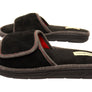 Dearfoams Mens Cooper Quilted Terry Adjustable Strap Slippers