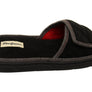 Dearfoams Mens Cooper Quilted Terry Adjustable Strap Slippers