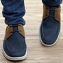 Ferricelli Anchor Men Cushioned Casual Comfort Leather Lace Up Shoes