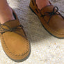 Dearfoams Mens Toby Microsuede Moccasin With Whipstitch & Tie Slippers