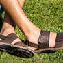 Pegada Jensen Mens Leather Comfort Cushioned Sandals Made In Brazil