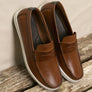 Savelli Nimble Mens Comfortable Cushioned Leather Casual Loafer Shoes