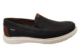 Pegada Reuben Mens Leather Comfort Casual Slip On Shoes Made In Brazil