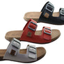 New Face Silvan Womens Comfort Leather Slides Sandals Made In Brazil