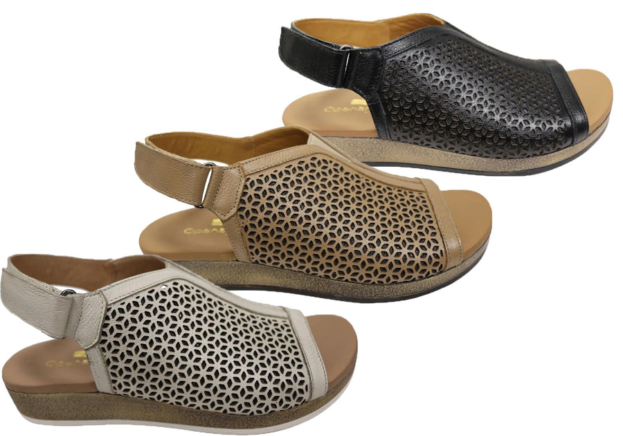 Opananken April Womens Comfortable Brazilian Leather Sandals