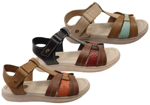 Pegada Dorita Womens Comfortable Leather Sandals Made In Brazil