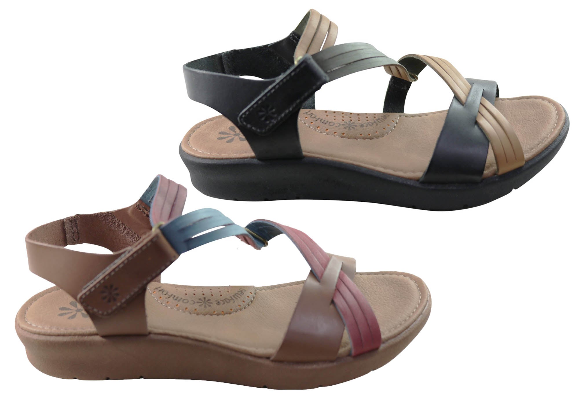 New Face Lottia Womens Comfortable Leather Sandals Made In Brazil