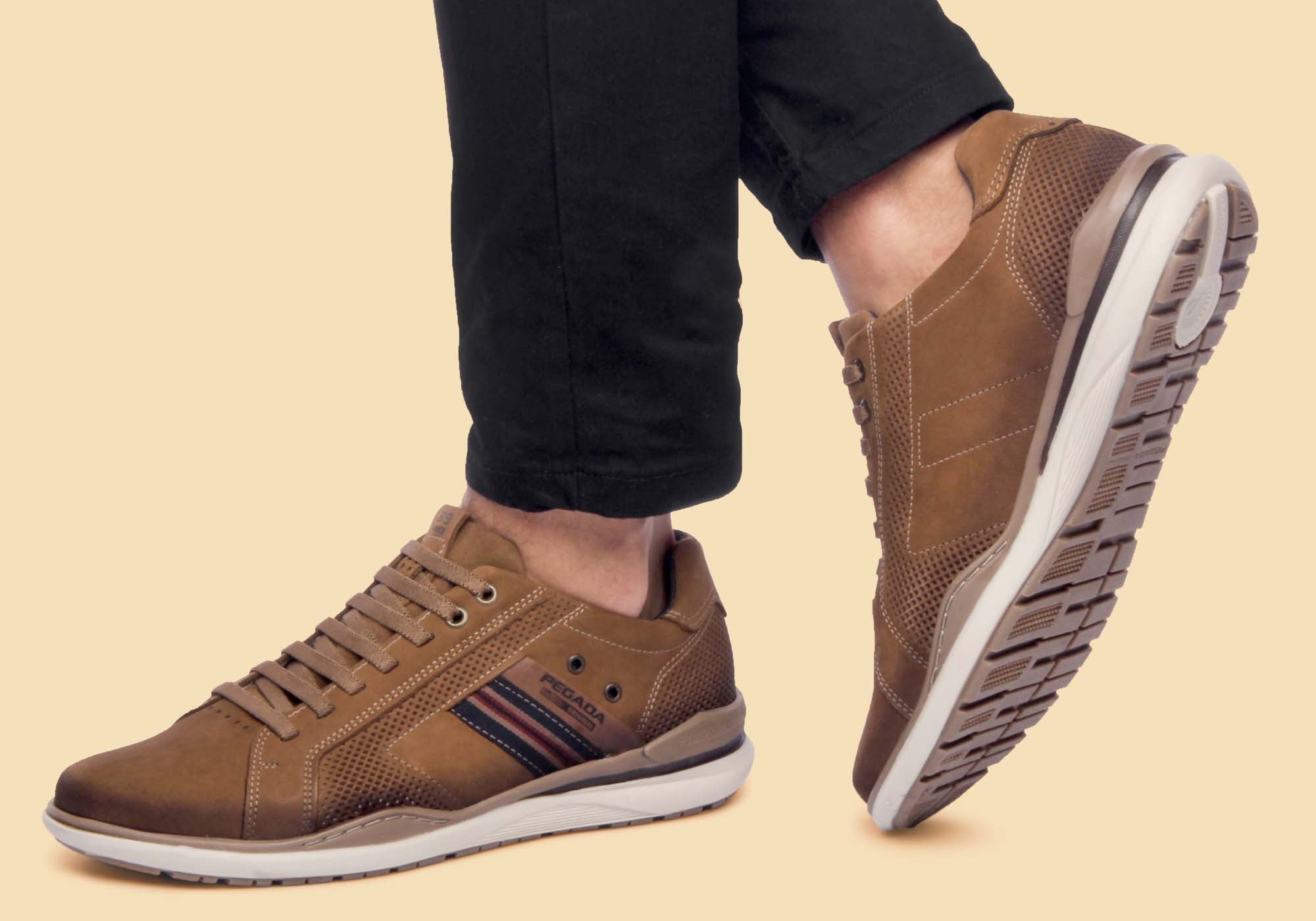 Pegada Transit Mens Leather Slip On Casual Shoes Made In Brazil