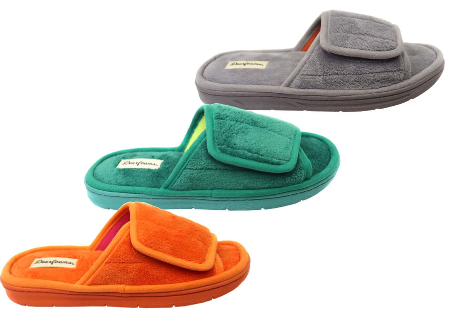 Women's dearfoam slide on sale slippers