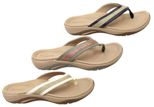 Homyped Inlet Stripe Womens Comfortable Supportive Thongs Sandals