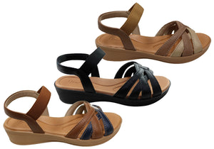 Usaflex Marjorie Womens Comfortable Leather Sandals Made In Brazil