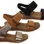 Sofft Verdi II Womens Leather Wedge Sandals With Comfort Footbed