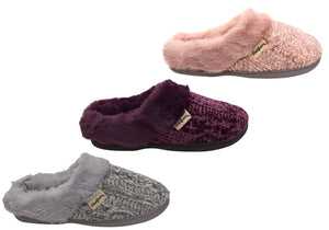 Knit fuzzy clog online slippers