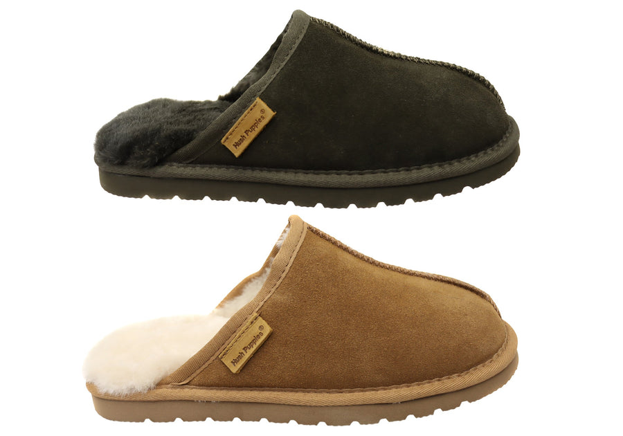 Hush Puppies Loch Mens Comfortable Open Back Slippers