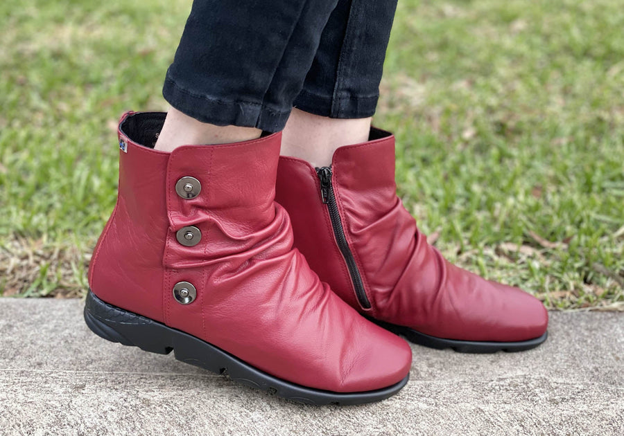 Flex & Go Loz Womens Comfortable Leather Ankle Boots Made In Portugal