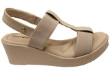 Comfortflex Senna Womens Cushioned Comfort Footbed Wedge Sandals