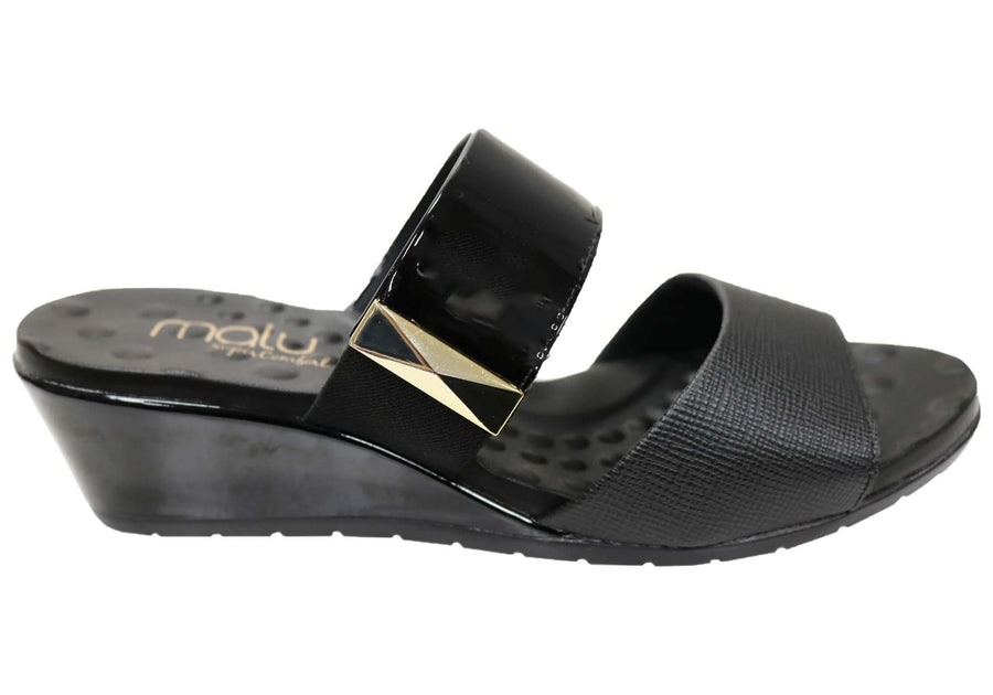 Malu Supercomfort Renay Womens Comfort Wedge Slides Made In Brazil