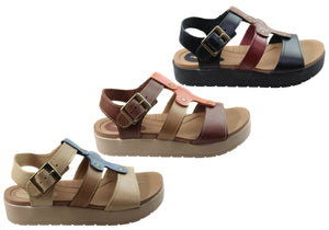 Pegada Atlas Womens Comfortable Leather Sandals Made In Brazil