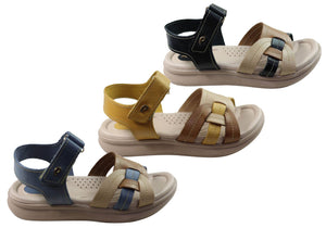 Pegada Vive Womens Comfortable Leather Sandals Made In Brazil