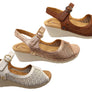 Revere Womens Kaya Wedge Comfortable Supportive Leather Sandals