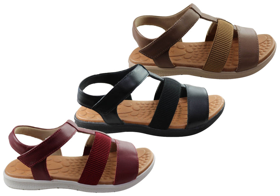 Usaflex Arwen Womens Comfortable Leather Sandals Made In Brazil