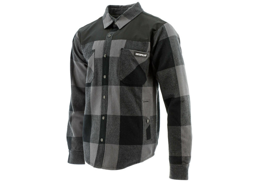 Caterpillar Mens Comfortable Buffalo Check Insulated Shirt Jacket